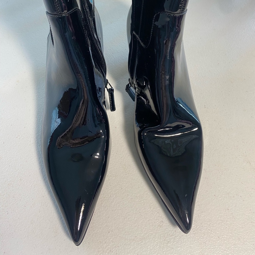 Balenciaga Patent Leather Pointed Toe Bootie